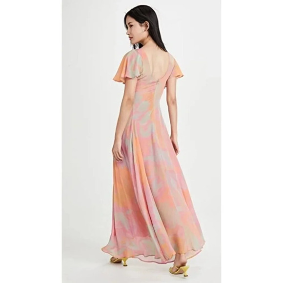 Veda Corazon Maxi in Palma Medium Womens Long Dress Gown Sherbert - Picture 2 of 16